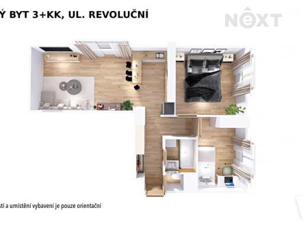 Pronájem bytu, 3+kk, 55 m²
