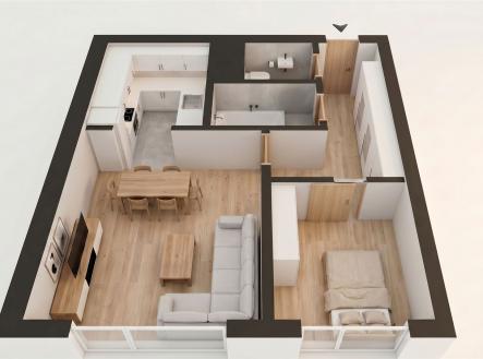 Prodej bytu, 2+kk, 43 m²