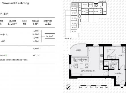 Prodej bytu, 2+kk, 55 m²