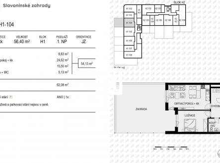 Prodej bytu, 2+kk, 54 m²