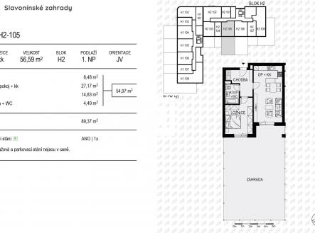 Prodej bytu, 2+kk, 55 m²