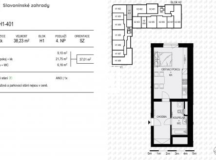 Prodej bytu, 1+kk, 38 m²