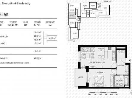 Prodej bytu, 2+kk, 54 m²