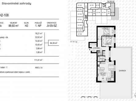 Prodej bytu, 3+kk, 89 m²