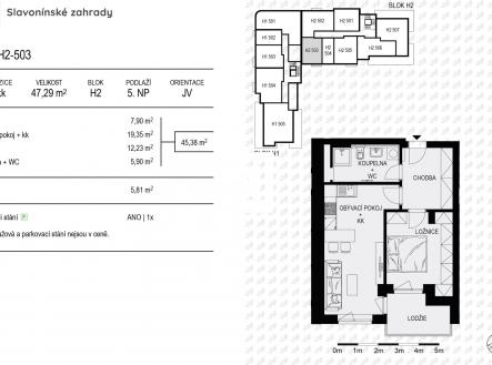 Prodej bytu, 2+kk, 47 m²