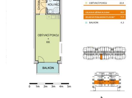 Prodej bytu, 1+kk, 32 m²