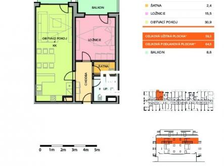 Prodej bytu, 2+kk, 65 m²