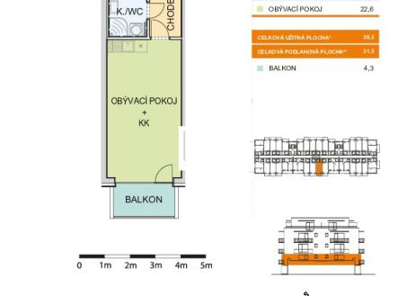 Prodej bytu, 1+kk, 32 m²