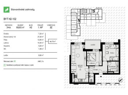 Prodej bytu, 3+kk, 65 m²