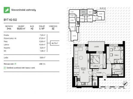 Prodej bytu, 3+kk, 65 m²