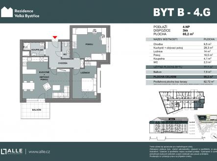 Prodej bytu, 3+kk, 78 m²