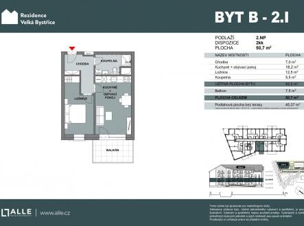 Prodej bytu, 2+kk, 43 m²