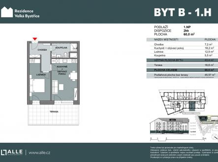 Prodej bytu, 2+kk, 43 m²