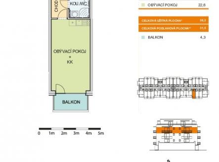 Prodej bytu, 1+kk, 32 m²