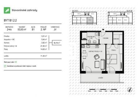 Prodej bytu, 2+kk, 54 m²