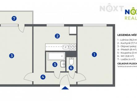 Prodej bytu, 2+1, 63 m²