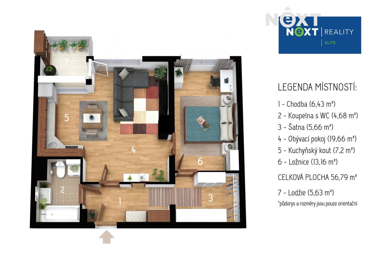 Prodej byt 2+kk, 65㎡