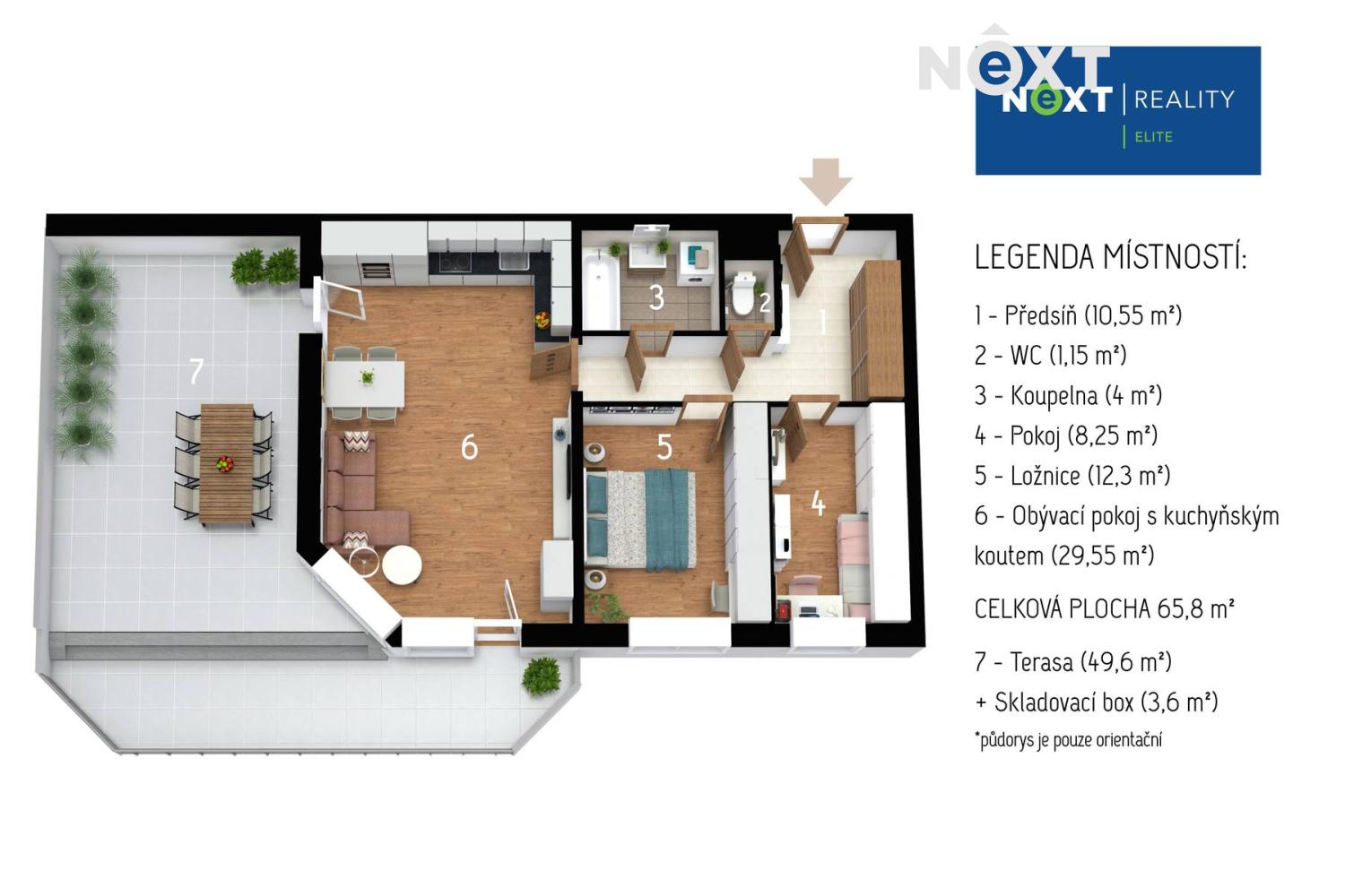 Prodej byt 3+kk, 119㎡