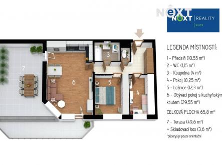 Prodej bytu, 3+kk, 119 m²