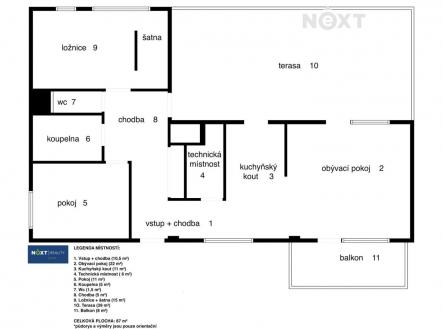 Pronájem bytu, 3+kk, 136 m²