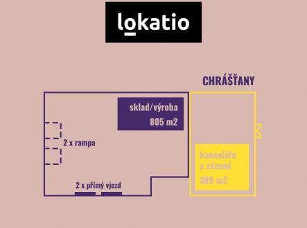 Pronájem - komerční objekt, sklad, 805 m²