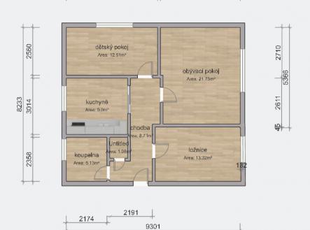 Prodej bytu, 3+1, 75 m²