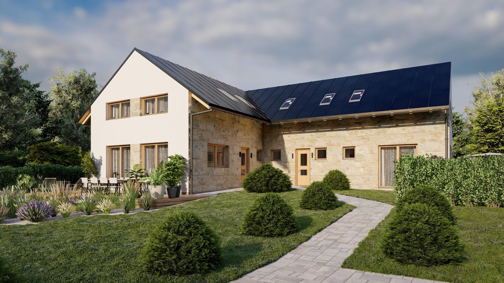 pohled na dům vizualizace