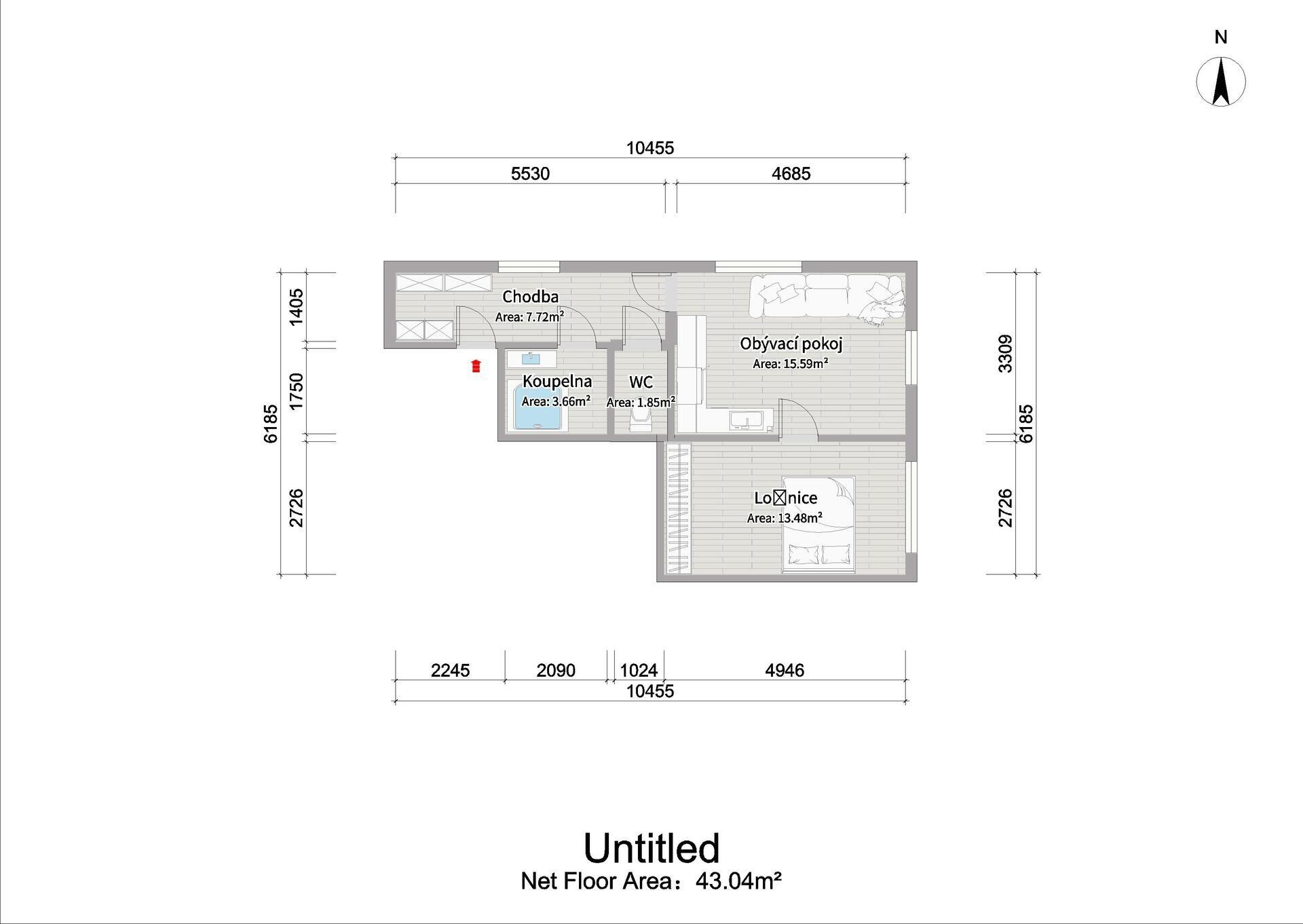 Prodej bezbarierového bytu 2+KK 53m2 v novostavbě v Jablonném v Podještědí