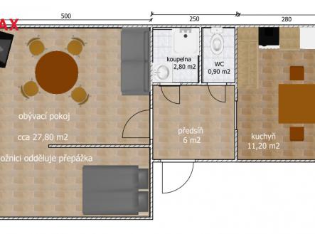 Prodej bytu, 1+1, 52 m²