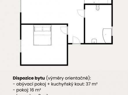 Prodej bytu, 2+kk, 62 m²