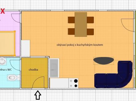 Pronájem bytu, 2+kk, 50 m²