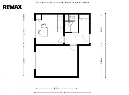 Pronájem bytu, 1+1, 36 m²