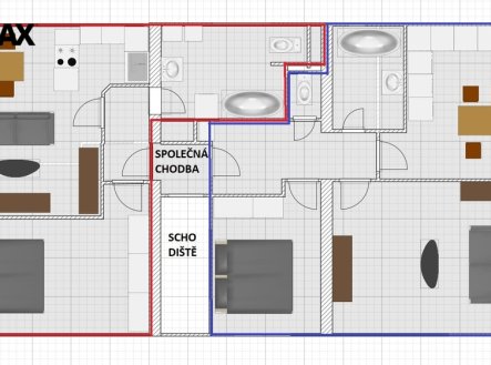 Pronájem bytu, 2+1, 56 m²