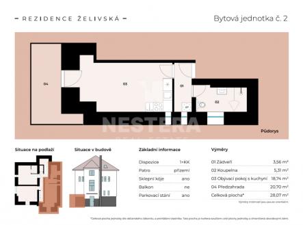 Prodej bytu, 1+kk, 28 m²