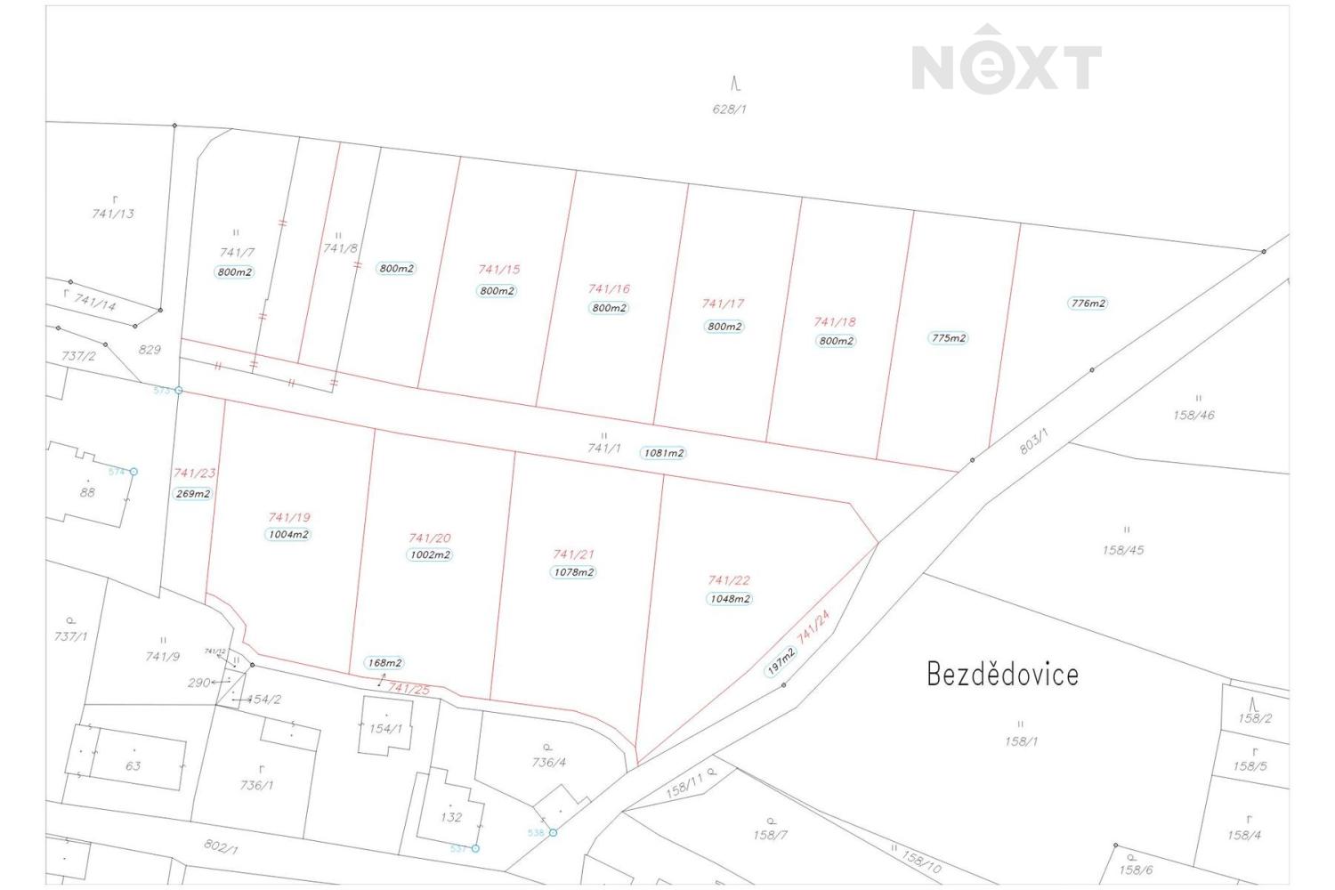 Prodej pozemek Bydlení, 800㎡