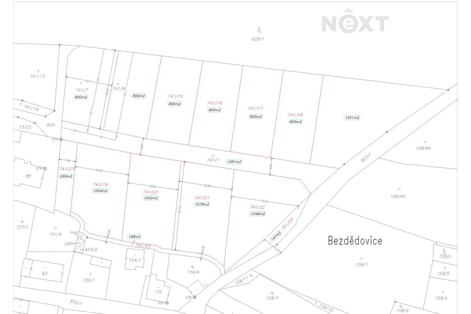 Prodej pozemek Bydlení, 1551㎡