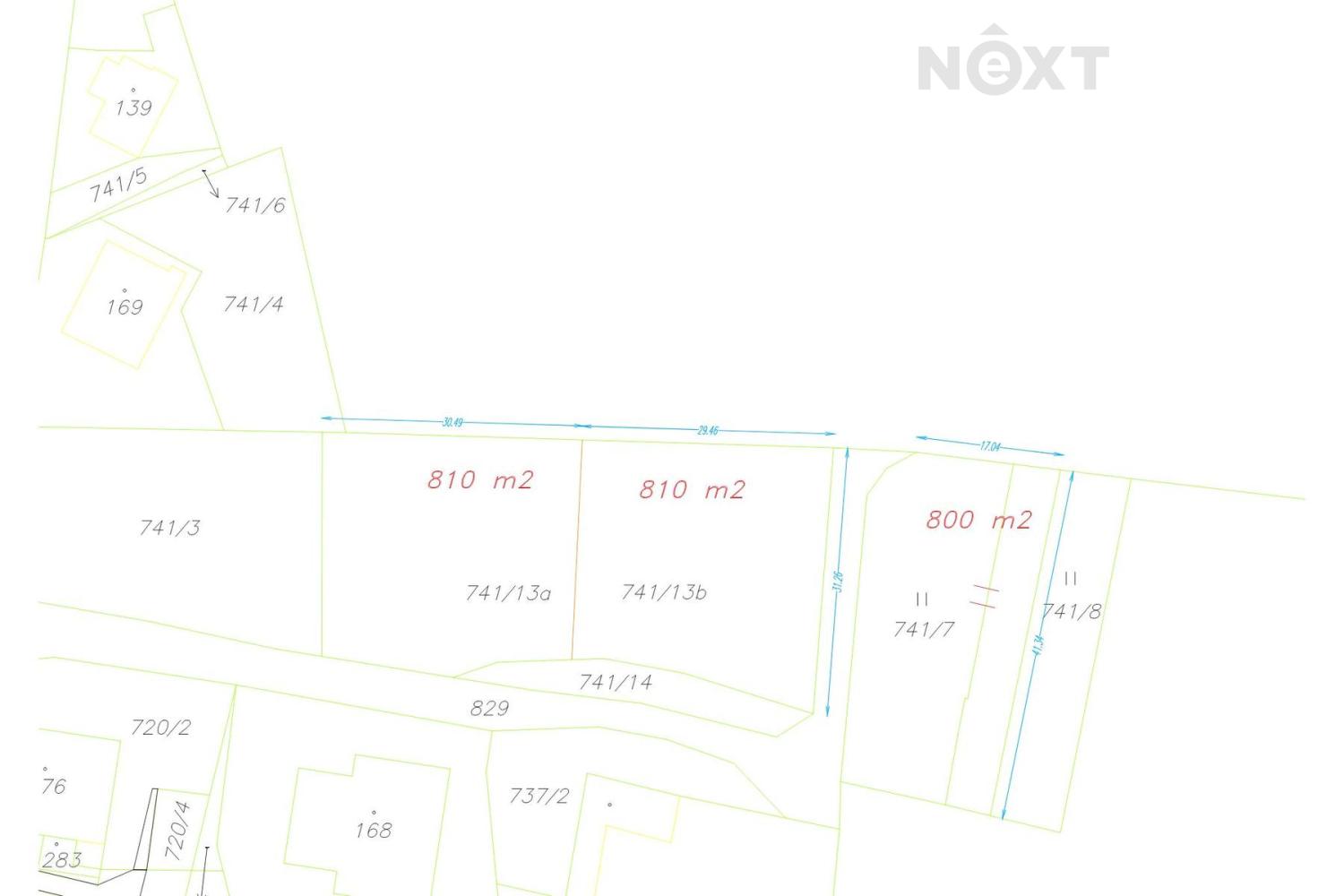 Prodej pozemek Bydlení, 805㎡