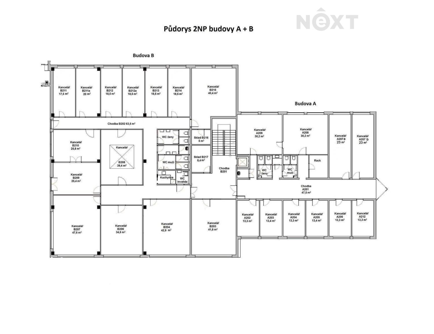 Pronájem komerční Kanceláře, 13㎡