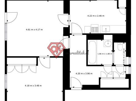 Prodej bytu, 2+1, 57 m²