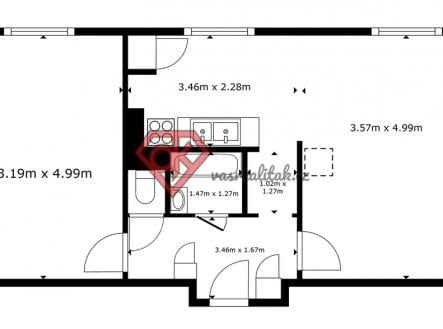 Prodej bytu, 2+1, 50 m²