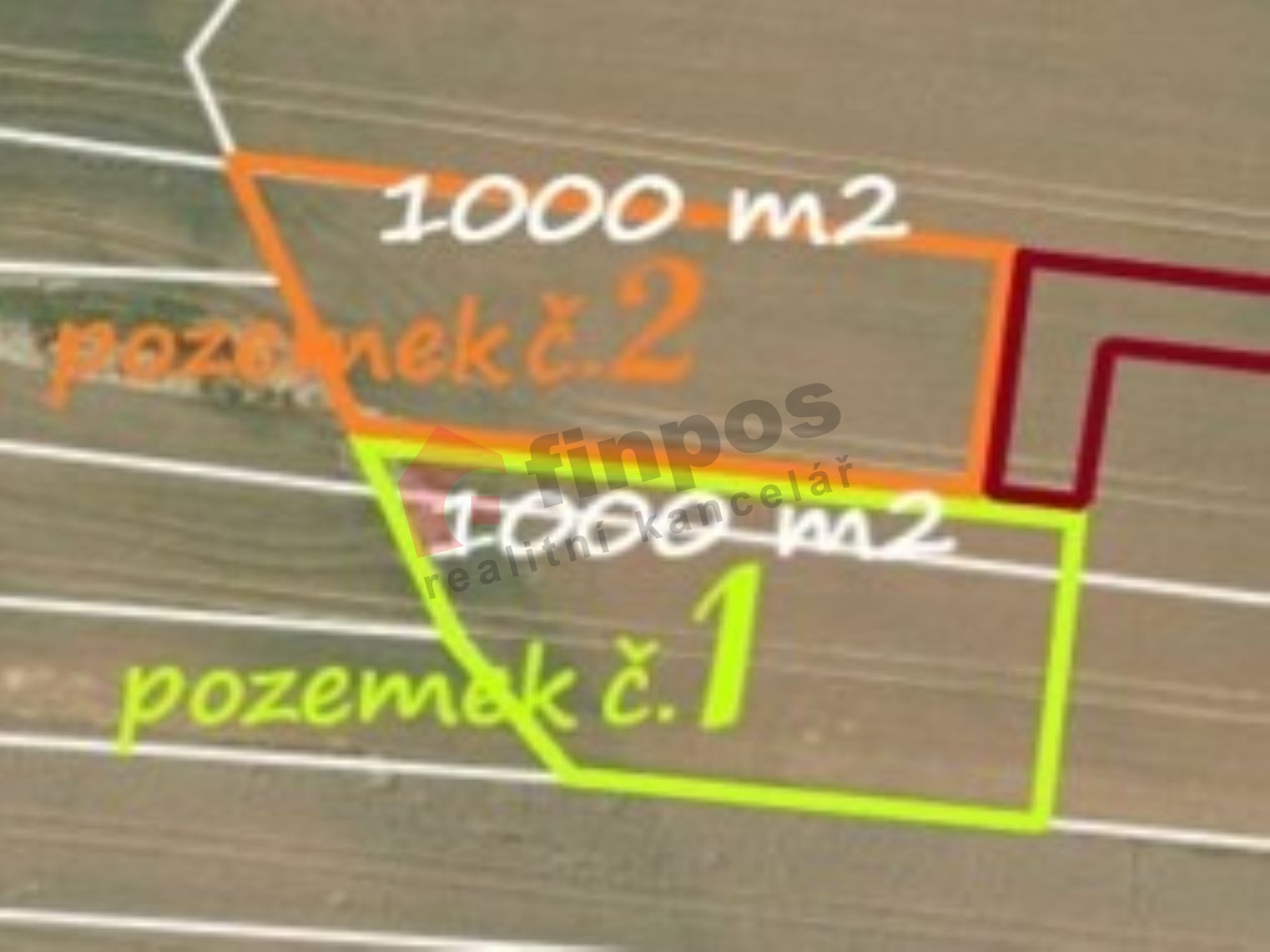 Prodej parcely 1000 m2 k investici, v Domašíně u Vlašimi 45 min od Prahy, ve Středočeském kraji.