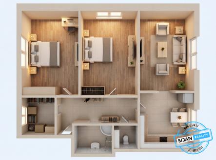 Prodej bytu, 3+1, 77 m²