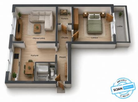 Prodej bytu, 2+1, 58 m²