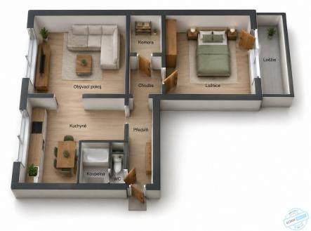 Prodej bytu, 2+1, 58 m²