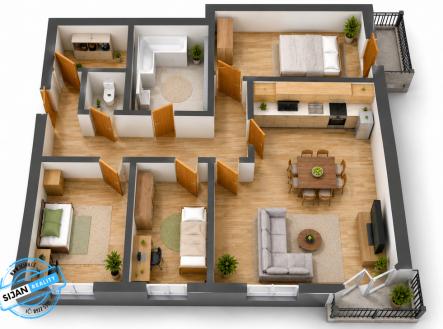 Pronájem bytu, 4+kk, 108 m²