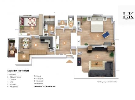 Prodej bytu, 3+1, 96 m²