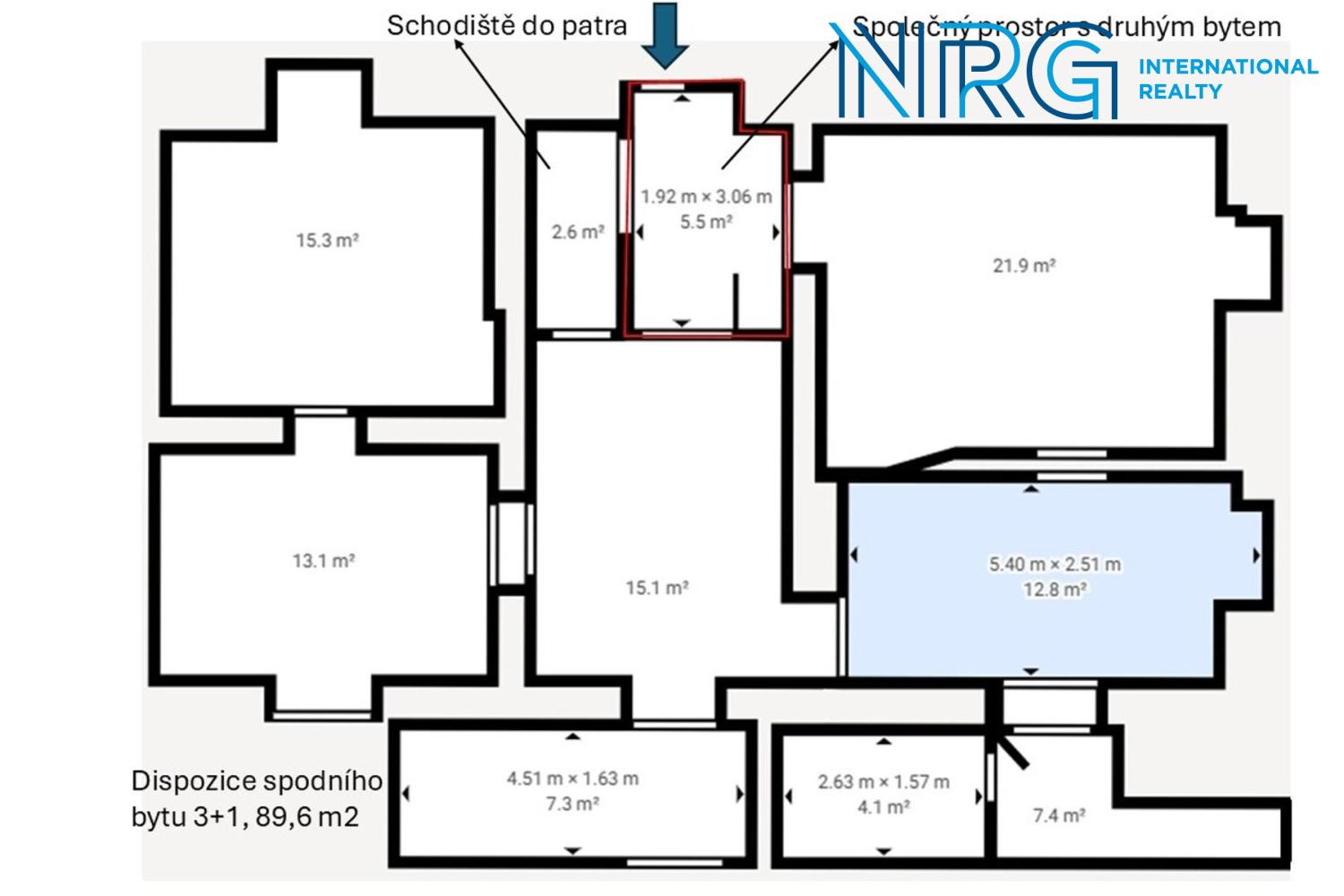 Prodej byt 3 + 1, 89㎡|Jihočeský kraj, Písek, Čimelice, 1, 39804