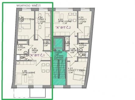Prodej bytu, 3+kk, 66 m²
