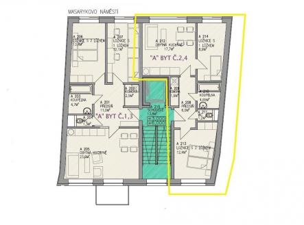 Prodej bytu, 3+kk, 53 m²