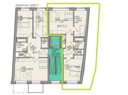 Prodej bytu, 3+kk, 53 m²